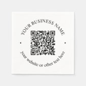 Ihr hochgeladener QR-Code Plus bearbeitbarer Circl Serviette (Vorderseite)