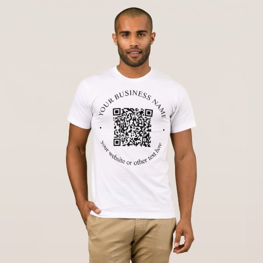 Ihr hochgeladener QR-Code Plus bearbeitbarer Circl T-Shirt (Vorne ganz)