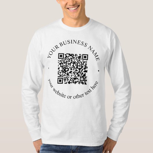 Ihr hochgeladener QR-Code Plus bearbeitbarer Circl T-Shirt (Vorderseite)