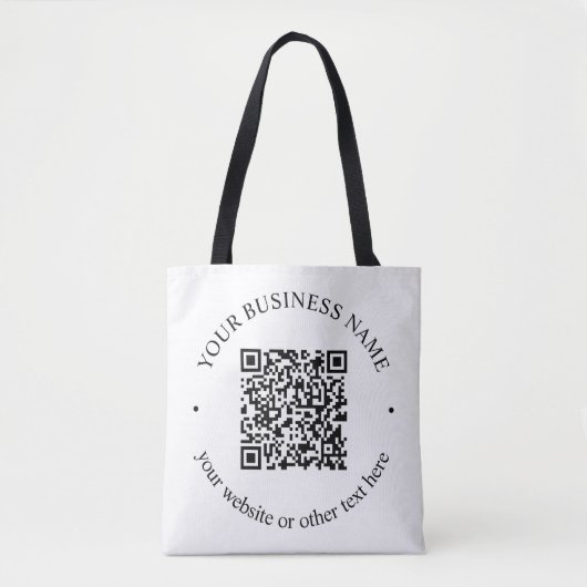 Ihr hochgeladener QR-Code Plus bearbeitbarer Circl Tasche (Vorderseite)