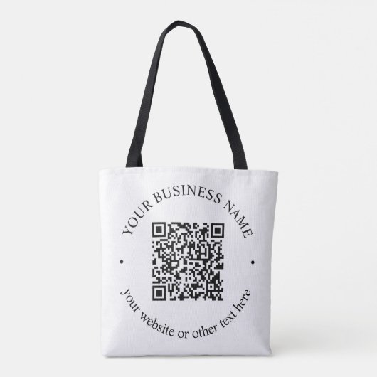 Ihr hochgeladener QR-Code Plus bearbeitbarer Circl Tasche (Rückseite)