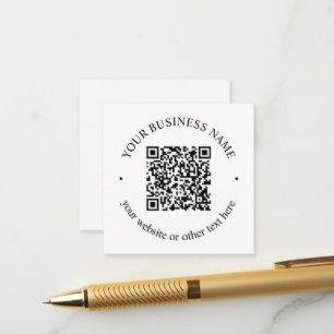 Ihr hochgeladener QR-Code plus editierbarer kreisf Begleitkarte