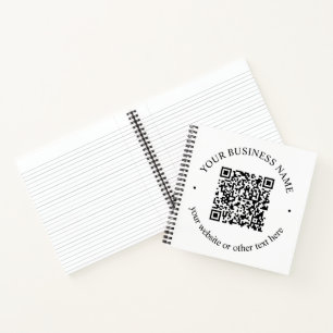 Ihr hochgeladener QR-Code plus editierbarer kreisf Notizblock