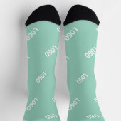 Ihr hochgeladenes Bild oder Logo gekachelt | Hell- Socken (Oben)