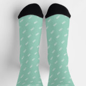 Ihr hochgeladenes Bild oder Logo gekachelt | Hell- Socken (Oben)