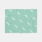 Ihr hochgeladenes Bild oder Logo | Helles Aquamari Fleecedecke (Vorderseite (Horizontal))