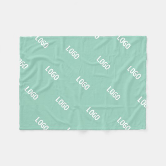 Ihr hochgeladenes Bild oder Logo | Helles Aquamari Fleecedecke (Vorderseite (Horizontal))