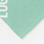 Ihr hochgeladenes Bild oder Logo | Helles Aquamari Fleecedecke (Ecke)