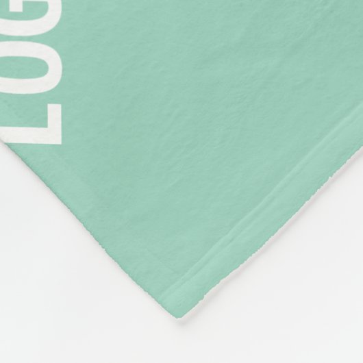 Ihr hochgeladenes Bild oder Logo | Helles Aquamari Fleecedecke (Ecke)