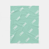 Ihr hochgeladenes Bild oder Logo | Helles Aquamari Fleecedecke (Vorderseite)