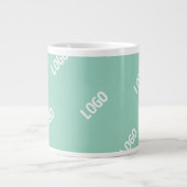Ihr hochgeladenes Bild oder Logo | Helles Aquamari Jumbo-Tasse (Vorderseite)