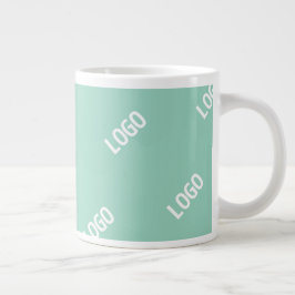 Ihr hochgeladenes Bild oder Logo | Helles Aquamari Jumbo-Tasse
