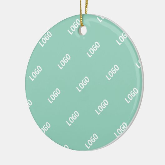 Ihr hochgeladenes Bild oder Logo | Helles Aquamari Keramik Ornament (Links)
