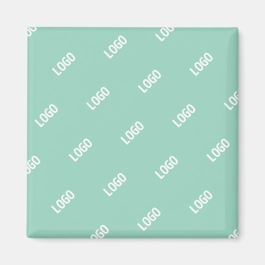 Ihr hochgeladenes Bild oder Logo | Helles Aquamari Magnet (Vorne)