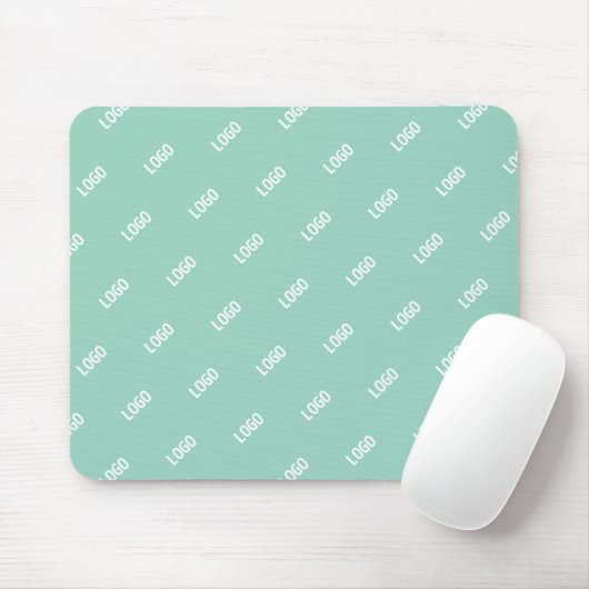 Ihr hochgeladenes Bild oder Logo | Helles Aquamari Mousepad (Mit Mouse)