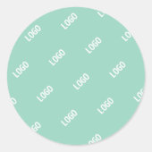 Ihr hochgeladenes Bild oder Logo | Helles Aquamari Runder Aufkleber (Vorderseite)