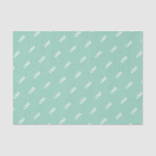 Ihr hochgeladenes Bild oder Logo | Helles Aquamari Seidenpapier (Vorderseite)