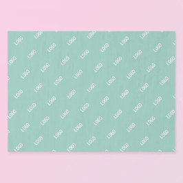 Ihr hochgeladenes Bild oder Logo | Helles Aquamari Seidenpapier