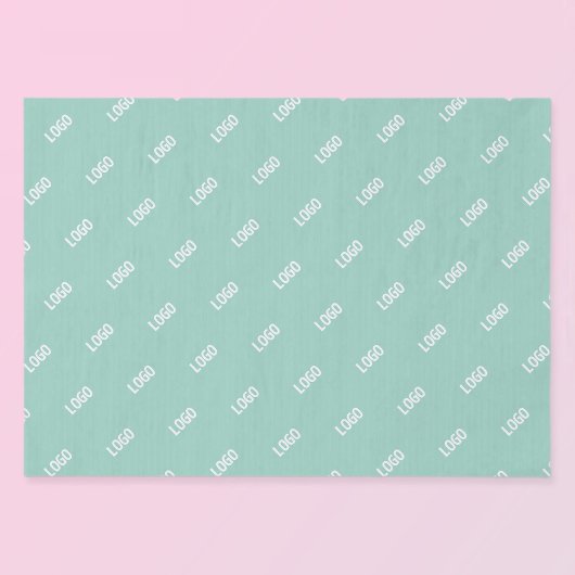 Ihr hochgeladenes Bild oder Logo | Helles Aquamari Seidenpapier