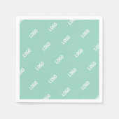 Ihr hochgeladenes Bild oder Logo | Helles Aquamari Serviette (Vorderseite)