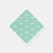 Ihr hochgeladenes Bild oder Logo | Helles Aquamari Serviette (Ecke)