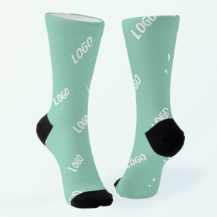 Ihr hochgeladenes Bild oder Logo   Helles Aquamari Socken