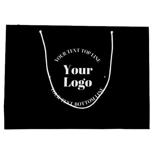 Ihr hochgeladenes Firmenlogo oder anderes Design Große Geschenktüte (Rückseite)