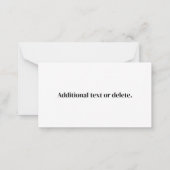 Ihr hochgeladenes Firmenlogo oder anderes Design Mitteilungskarte (Rückseite)