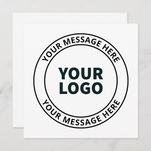 Ihr hochgeladenes Logo + bearbeitbarer Rundschreib (Vorne/Hinten)