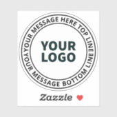 Ihr hochgeladenes Logo + bearbeitbarer Rundschreib Aufkleber (Blatt)