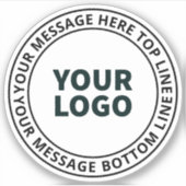 Ihr hochgeladenes Logo + bearbeitbarer Rundschreib Aufkleber (Vorderseite)