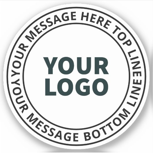 Ihr hochgeladenes Logo + bearbeitbarer Rundschreib Aufkleber (Vorderseite)