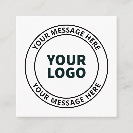 Ihr hochgeladenes Logo + bearbeitbarer Rundschreib Begleitkarte (Vorderseite)