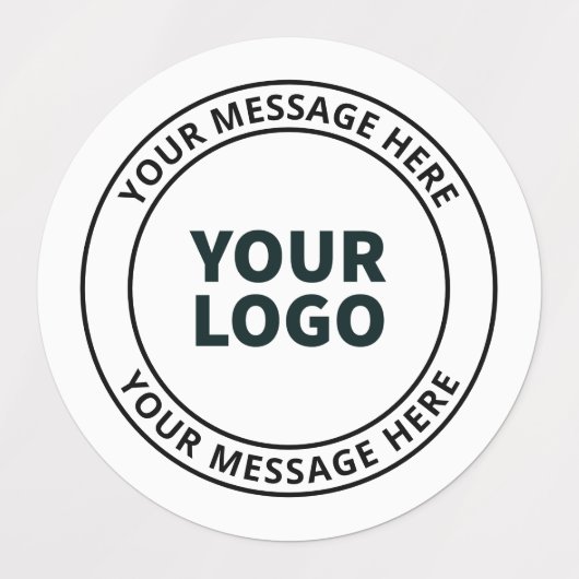 Ihr hochgeladenes Logo + bearbeitbarer Rundschreib Etiketten (Design 1)