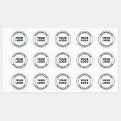 Ihr hochgeladenes Logo + bearbeitbarer Rundschreib Etiketten (Blatt)