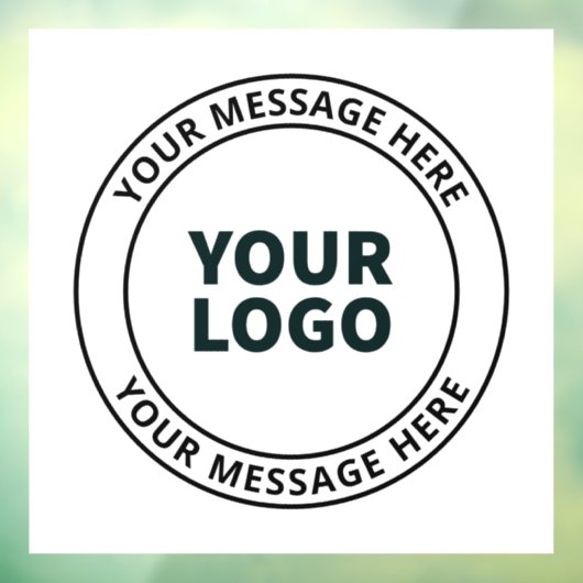Ihr hochgeladenes Logo + bearbeitbarer Rundschreib Fensteraufkleber (Blatt 3)