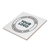 Ihr hochgeladenes Logo + bearbeitbarer Rundschreib Fliese (Seite)