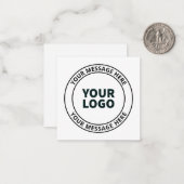 Ihr hochgeladenes Logo + bearbeitbarer Rundschreib Mitteilungskarte (Vorderseite/Rückseite Beispiel)