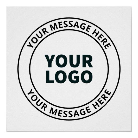 Ihr hochgeladenes Logo + bearbeitbarer Rundschreib Poster (Vorderseite)