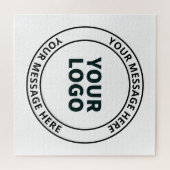 Ihr hochgeladenes Logo + bearbeitbarer Rundschreib Puzzle (Horizontal)