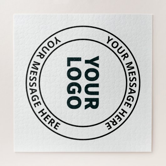 Ihr hochgeladenes Logo + bearbeitbarer Rundschreib Puzzle (Horizontal)