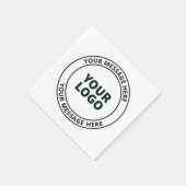 Ihr hochgeladenes Logo + bearbeitbarer Rundschreib Serviette (Ecke)