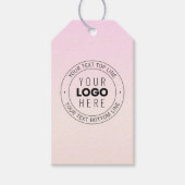 Ihr hochgeladenes Logo | Editierbarer Circle Text Geschenkanhänger (Vorderseite)