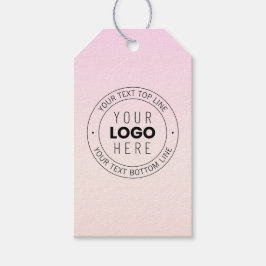 Ihr hochgeladenes Logo | Editierbarer Circle Text Geschenkanhänger