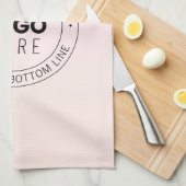 Ihr hochgeladenes Logo | Editierbarer Circle Text Geschirrtuch (Viertel Falte)