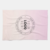 Ihr hochgeladenes Logo | Editierbarer Circle Text Geschirrtuch (Horizontal)