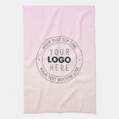 Ihr hochgeladenes Logo | Editierbarer Circle Text Geschirrtuch (Vertikal)