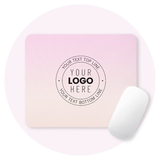 Ihr hochgeladenes Logo | Editierbarer Circle Text Mousepad