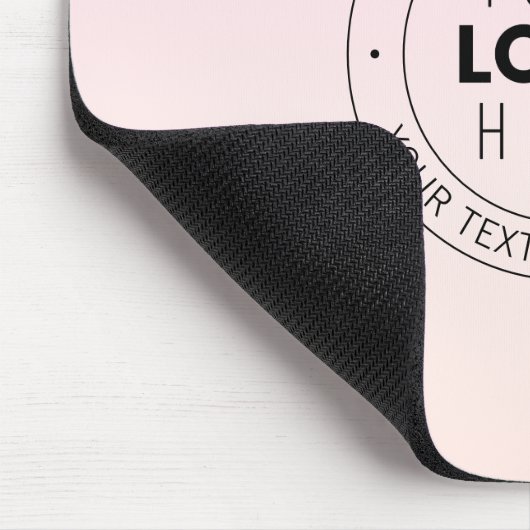 Ihr hochgeladenes Logo | Editierbarer Circle Text Mousepad (Ecke)