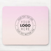Ihr hochgeladenes Logo | Editierbarer Circle Text Mousepad (Vorne)